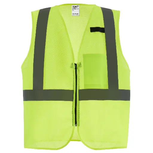 [MKE_48-73-2241C] Milwaukee 48-73-2241C Class 2 High Visibility Yellow Mesh One Pocket Safety Vest - S/M