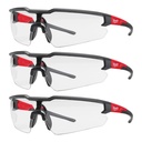 Milwaukee 48-73-2052 3PK Safety Glasses - Clear Anti-Scratch Lenses