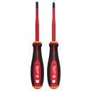 Milwaukee 48-22-2207 2pc 1000V Insulated Slim Tip Screwdriver Set