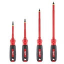 Milwaukee 48-22-2205 4 PC 1000V Insulated Screwdriver Set with Square Recess