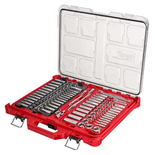 [MKE_48-22-9486] Milwaukee 48-22-9486 106pc 1/4" and 3/8" Metric & SAE Ratchet and Socket Set with PACKOUT™ Low-Profile Organizer