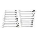 Gearwrench 16 Piece 90-Tooth 12 Point Metric Reversible Ratcheting Wrench Set (8- 25mm)
