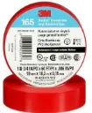 3M™ Temflex™ Vinyl Electrical Tape 165, Red, 3/4 in x 60 ft (19 mm x 18 m), 6 mil, 100 Rolls/Case