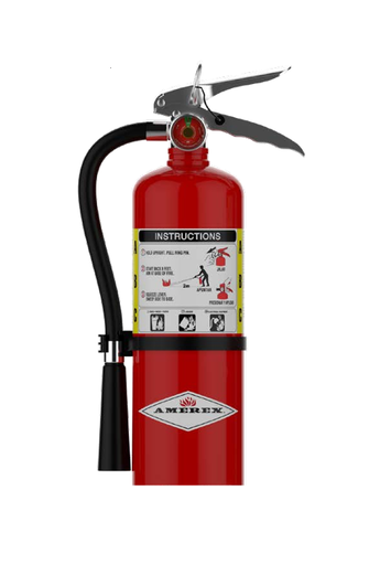 [AMX_15267] Amerex B424 5lb ABC Fire Extinguisher, Brass Valve