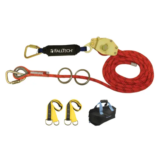 [FAL_77602K] Falltech 77602K 60' Temp HLL Kit 2-person Kernmantle w/Energy Absorber