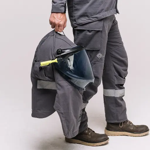 [OEL_AFW40LF-FL-BS-GTX] OEL 40 Cal-Arc Flash Lift Front Hood-Black Series GTX-Dual Lights-Dual Fans-GORE-TEX