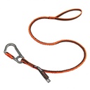 Ergodyne Squids 3108F(x) Lanyard - Locking Carabiner and Loop - 15lbs Standard Orange and Gray