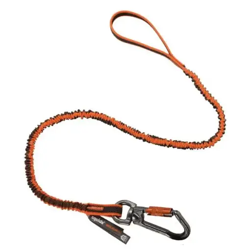 [EGN_19809] Ergodyne Squids 19809 Lanyard - Locking Swivel Carabiner Loop - 25lbs Standard Orange and Gray