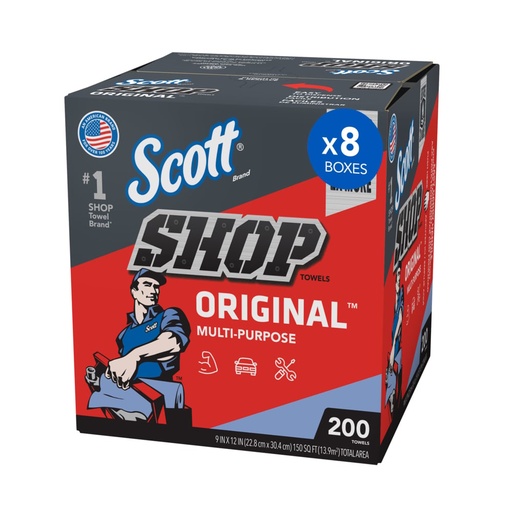 [SCT_75190] Scott® 75190 Shop Towels POP UP BOX BLUE 200/BX