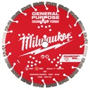Milwaukee 49-93-9012 12" DIAMOND MAX™ Segmented Turbo, General Purpose Diamond Blade