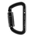 Kwiklock Lifting Carabiner C813L Cold Formed Steel 100% proof loaded to 3,600 lbs (16kN) Min gate strength 3,600 lbs (16kN) Min side load strength 3,600 lbs (16kN) Minor axis Strength 3.600 lbs (16kN) Safe Working Load 2000 lbs or 1/5 of the ultimate tensile load Body marked “2000 lb SWL” Weight: 9.9oz (281gm) Available with Captive Bar