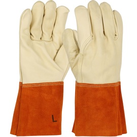 [RAD_64057865] RADNOR™ Large 12" Brown Regular Cowhide Unlined Hot/Heavy Material Handling Welders Gloves