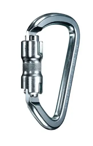 [SMC_NFPA102100-NC] SMC NFPA102100-NC Steel Carabiner, ANSI FP, Bright without Keeper Pin