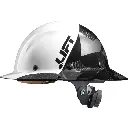 Lift Safety Hardhat DAX Fiber Resin Full Brim Hard Hat (50/50 White Black) ANSI-G, TYPE 1