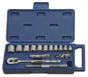 Williams 16 pc 3/8" Drive 6-Point Metric Shallow Socket and Drive Tool Set Compact Case (JHW50665)