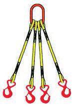 [ETI_4LGEBDL] 4 WAY 16FT Lifting Bridle GE Lid 22,800LBS 5700LBS Per Leg