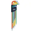 Wiha 66980 9 Piece Ball End Color Coded Hex L-Key Set - Metric