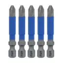 Wiha 70269 TerminatorBlue Impact Bit Phillips #2 - 2 Inch - 5 Pack