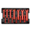 Wiha 20196 13 Piece Insulated Open End Wrench Tray Set - SAE