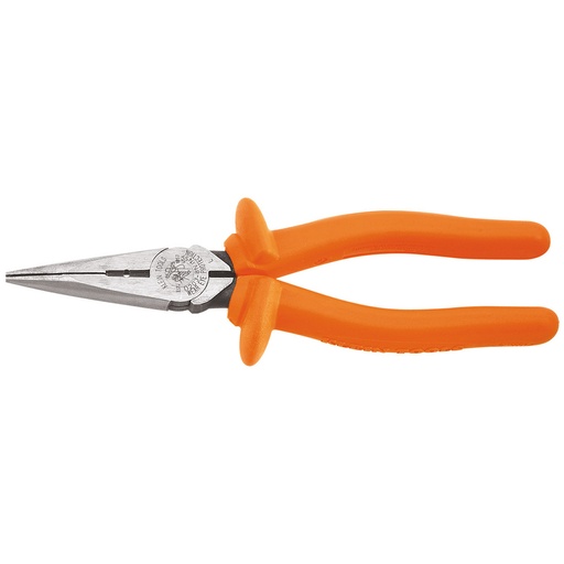 [KLN_D2038NINS] Klein D2038NINS Insulated Long Nose Pliers, Side-Cutting/Stripping