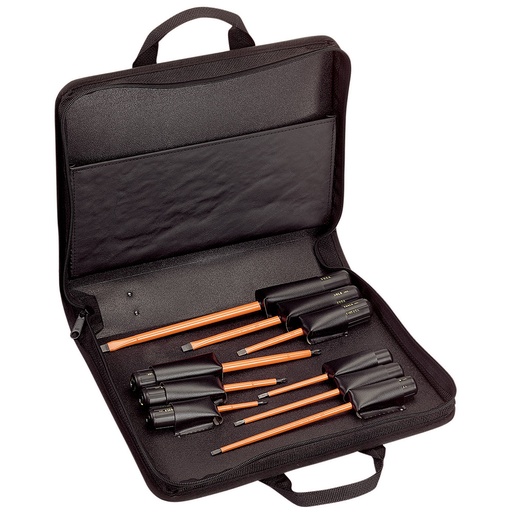[KLN_33528] Klein 33528 Screwdriver Set, 1000V Insulated Slotted and Phillips, 9-Piece
