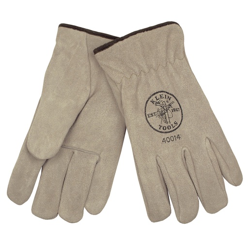 [KLN_40014] Klein 40014 Lined Drivers Gloves, Suede Cowhide, Large