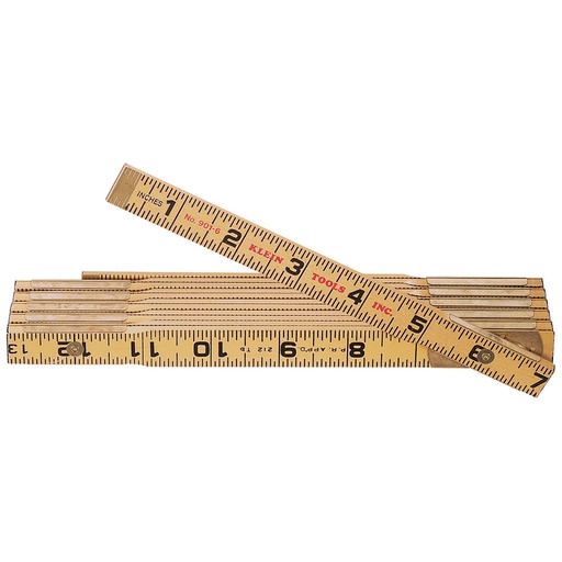 [KLN_9016] Klein 9016 Wood Folding Rule, Outside Reading