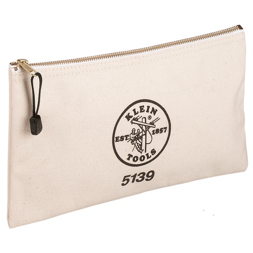 [KLN_5139] Klein 5139 Zipper Bag, Canvas Tool Pouch to 12.5 x 7 x 0.7 -Inch