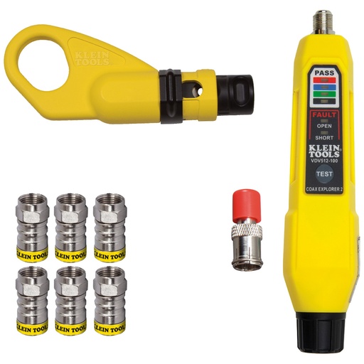 [KLN_VDV002820] Klein VDV002820 Coax Push-On Connector Installation and Test Kit