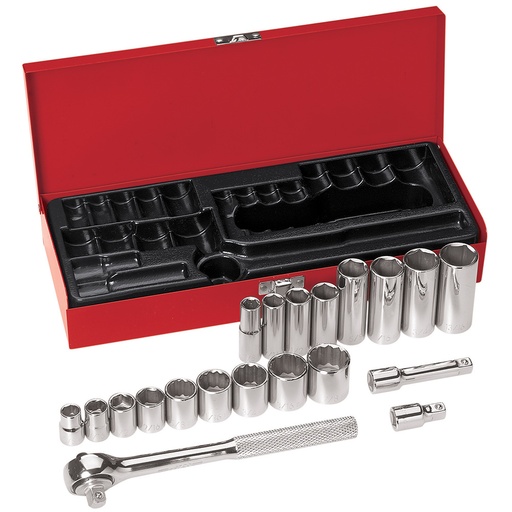 [KLN_65508] Klein 65508 3/8-Inch Drive Socket Wrench Set, 20-Piece