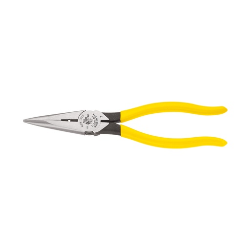 [KLN_D2038N] Klein D2038N Pliers, Needle Nose Side Cutters with Stripping, 8-Inch