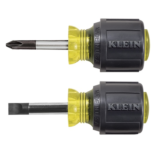 [KLN_85071] Klein 85071 Screwdriver Set, Stubby Slotted and Phillips, 2-Piece