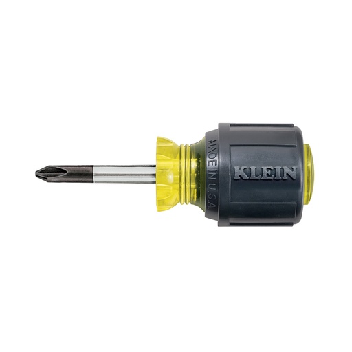 [KLN_6031] Klein 6031 Stubby Screwdriver, #2 Phillips, 1-1/2-Inch Round Shank