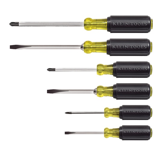 [KLN_85074] Klein 85074 Screwdriver Set, Slotted and Phillips, 6-Piece
