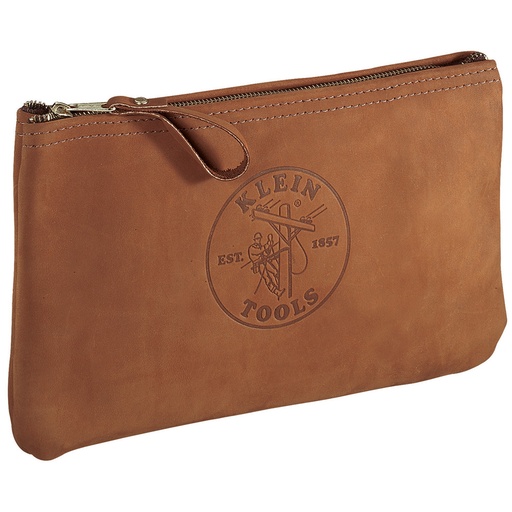 [KLN_5139L] Klein 5139L Zipper Bag, Top-Grain Leather Tool Pouch, 12-1/2-Inch
