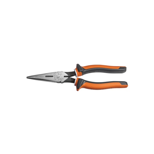 [KLN_2038EINS] Klein 2038EINS Long Nose Side Cutter Pliers, 8-In Slim Insulated