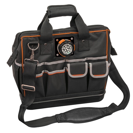[KLN_55431] Klein 55431 Tool Bag, Tradesman Pro™ Lighted Tool Bag, 31 Pockets, 15-Inch