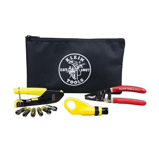[KLN_VDV026211] Klein VDV026211 Coax Cable Installation Kit with Zipper Pouch