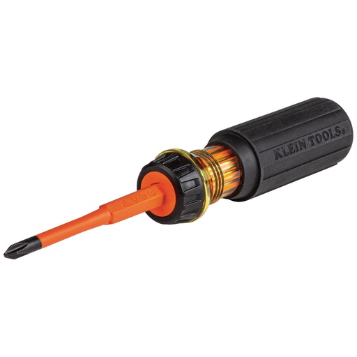 [KLN_32293] Klein 32293 Flip-Blade Insulated Screwdriver, 2-in1, Ph Bit #2, Sl Bit 1/4-Inch