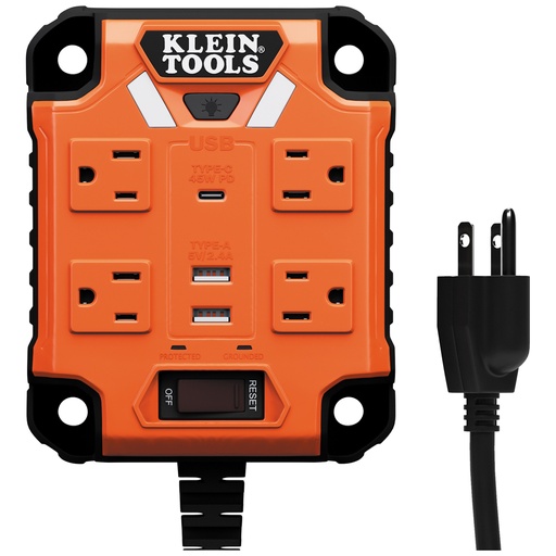 [KLN_29601] Klein 29601 PowerBox 1, Magnetic Mounted Power Strip with Integrated LED Lights