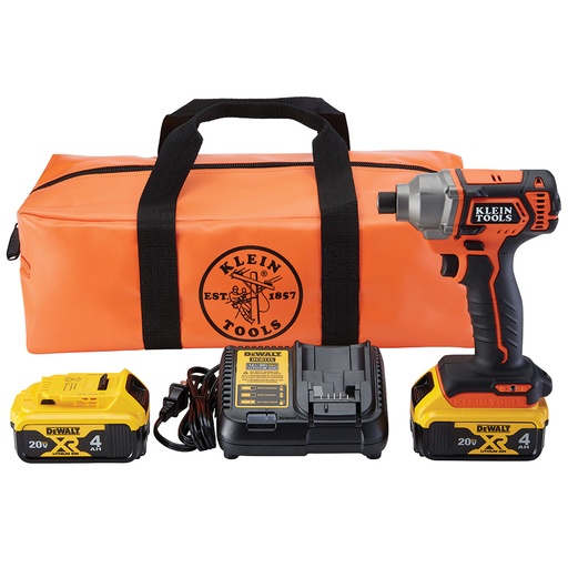 [KLN_BAT20CD1] Klein BAT20CD1 Battery-Operated Compact Impact Driver, 1/4-Inch Hex Drive, Full Kit