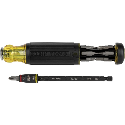 [KLN_32304] Klein 32304 14-in-1 HVAC Adjustable-Length Impact Screwdriver with Flip Socket