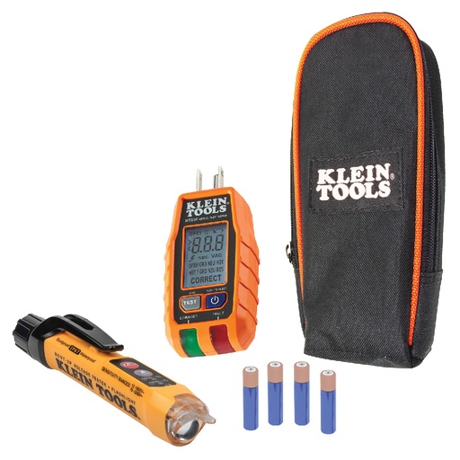 [KLN_RT250KIT] Klein RT250KIT Premium Dual-Range NCVT and GFCI Receptacle Tester Electrical Test Kit