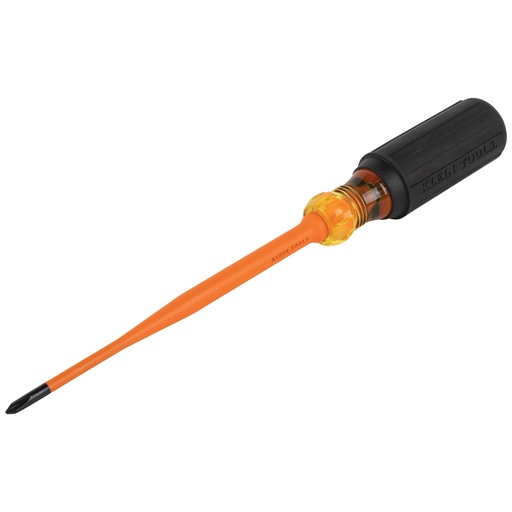 [KLN_6956INS] Klein 6956INS Slim-Tip 1000V Insulated Screwdriver, #1 Phillips, 6-Inch Round Shank