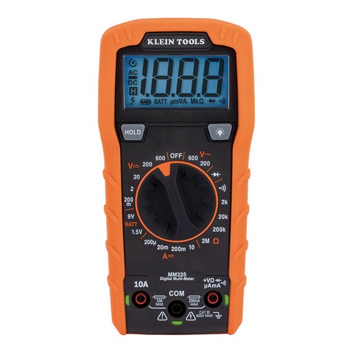 [KLN_MM325] Klein MM325 Digital Multimeter, Manual-Ranging, 600V