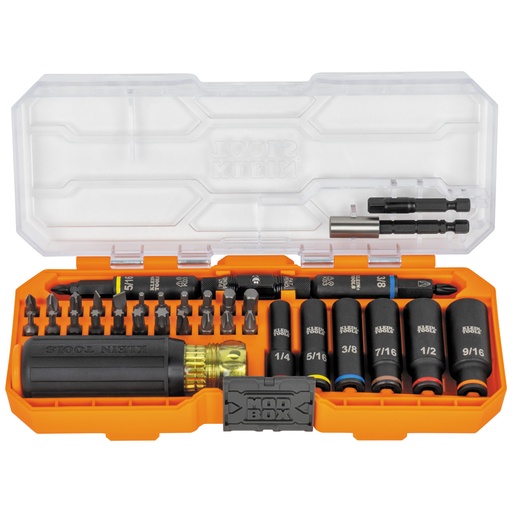 [KLN_32502HD] Klein 32502HD KNECT™ Impact-Rated Screwdriver and Socket Set with Case, 41-Piece