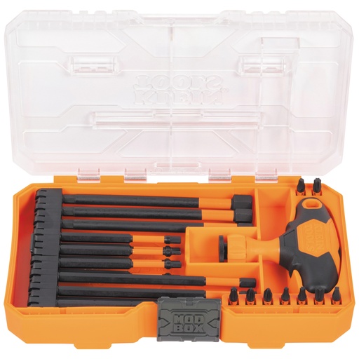 [KLN_33804] Klein 33804 ProFlex Impact-Rated Interchangeable Ratcheting T-Handle Set, 23-Piece