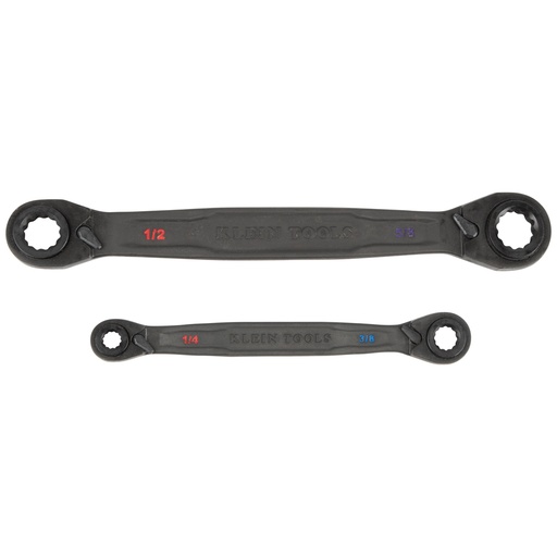 [KLN_68216] Klein 68216 4-in-1 Ratcheting Wrench Set, SAE, 2-Piece