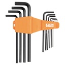 Klein Long Hex Key Set, Metric, 10-Piece (LS10M)