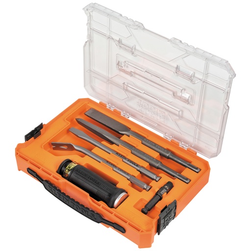 [KLN_32755SD] Klein 32755SD SDS Chisel Bit Set with Handle 6-Piece